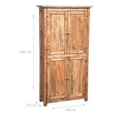 Stipetto Country in legno massello di tiglio finitura naturale 68x25x130 cm 2