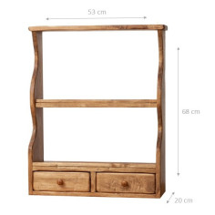 L53xPR20xH68 cm Feito na Itália prateleira de madeira de cal sólida etagere 2