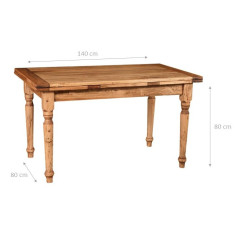 Mesa extensible en madera de tilo maciza Acabado natural hecho en Italia 2