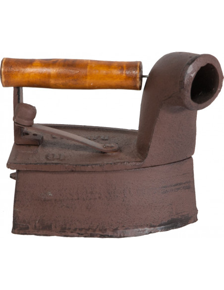Ferro da stiro in ghisa finitura ruggine anticata L21,5xPR12,5xH9,5 cm