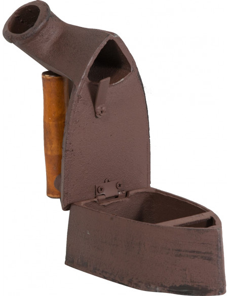 Ferro da stiro in ghisa finitura ruggine anticata L21,5xPR12,5xH9,5 cm