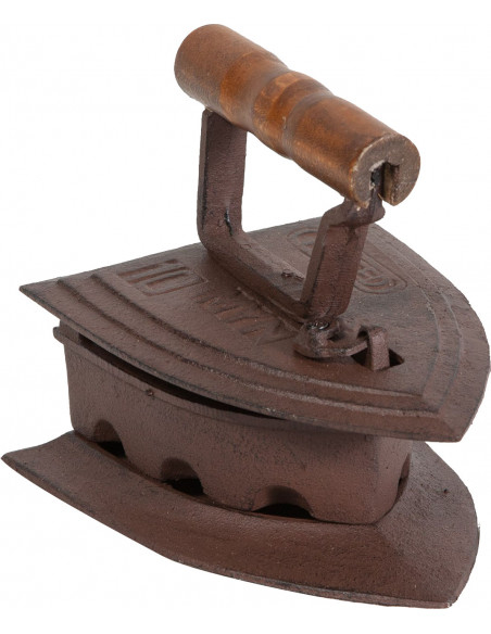 Ferro da stiro in ghisa finitura ruggine anticata L19xPR15xH16,5 cm