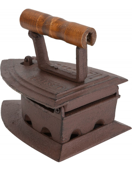 Ferro da stiro in ghisa finitura ruggine anticata L19xPR15xH16,5 cm