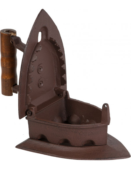 Ferro da stiro in ghisa finitura ruggine anticata L19xPR15xH16,5 cm