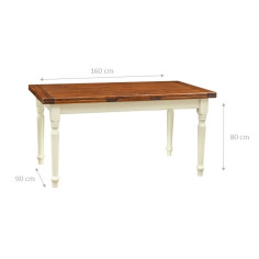 Tavolo allungabile Made in Italy in legno massello bicolore 2