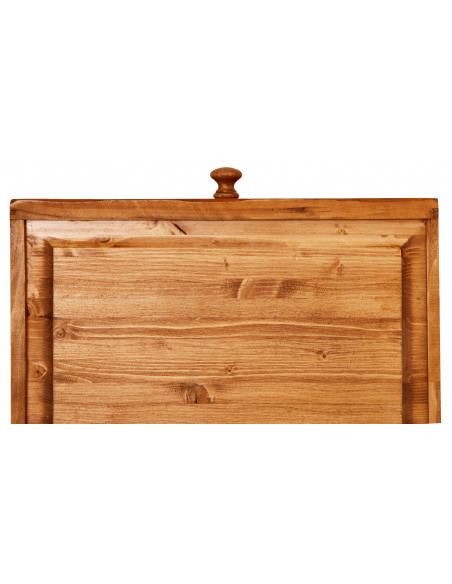 Vetrina Country in  legno massello di tiglio finitura noce 55x43x150 cm