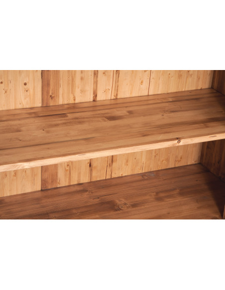 Credenza Country in legno massello di tiglio finitura naturale 180x58x105 cm