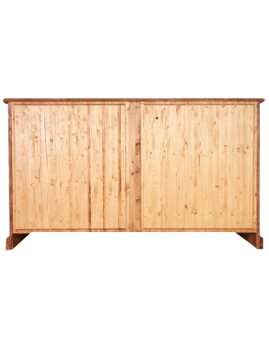 Credenza Country in legno massello di tiglio finitura naturale 180x58x105 cm Credenza Country in legno massello di tiglio finitura naturale 180x58x105 cm