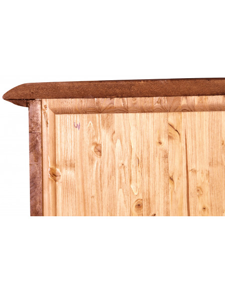 Credenza Country in legno massello di tiglio finitura naturale 180x58x105 cm
