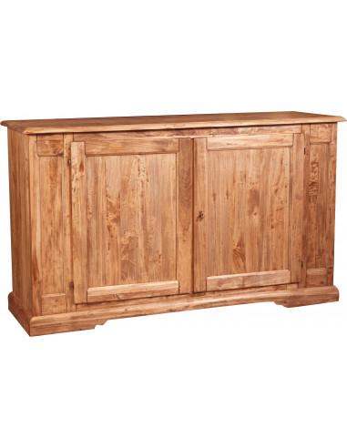 Credenza Country in legno massello di tiglio finitura naturale 180x58x105 cm