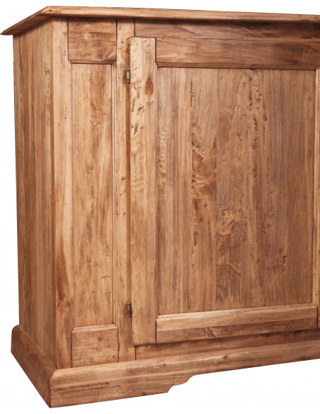 Credenza Country in legno massello di tiglio finitura naturale 180x58x105 cm