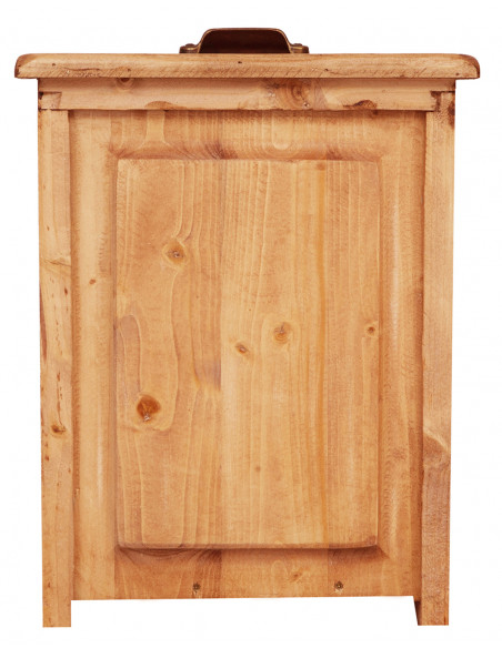 Cassettiera Country in legno massello di tiglio finitura naturale 63x41x120 cm