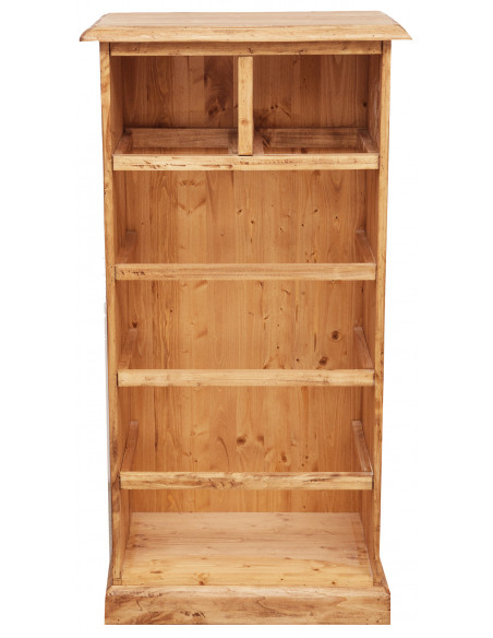 Cassettiera Country in legno massello di tiglio finitura naturale 63x41x120 cm
