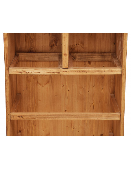 Cassettiera Country in legno massello di tiglio finitura naturale 63x41x120 cm