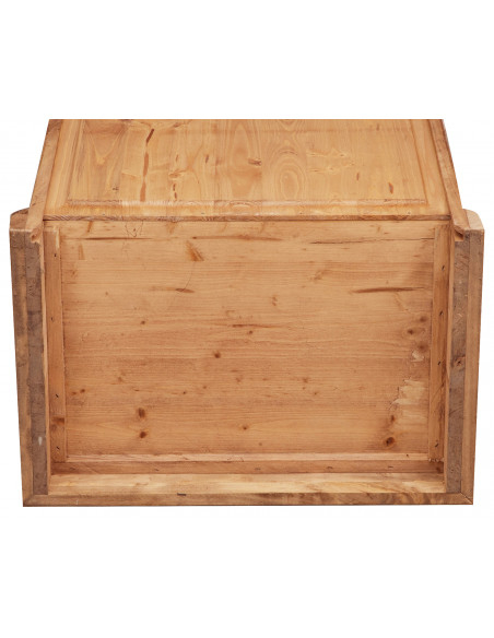 Cassettiera Country in legno massello di tiglio finitura naturale 63x41x120 cm