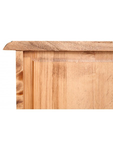 Cassettiera Country in legno massello di tiglio finitura naturale 63x41x100 cm