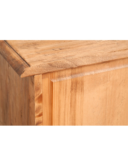 Cassettiera Country in legno massello di tiglio finitura naturale 63x41x100 cm