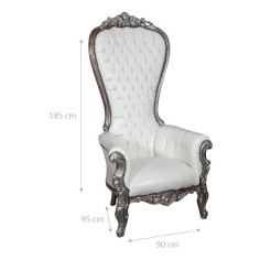 POLTRONA DE TRONO ESTILO FRANCÊS LOUIS XVI EM MADEIRA MACIÇA DE FAIA 2