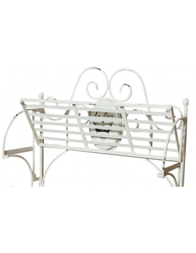 Mensola a muro con portasciugamani in ferro battuto finitura Shabby 55,5x19x43 cm Mensola a muro con portasciugamani in ferro battuto finitura Shabby 55,5x19x43 cm