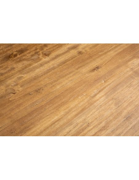 Tavolo Country allungabile in legno massello di tiglio struttura bianca anticata piano naturale L120xPR80xH80 cm. Made in Italy