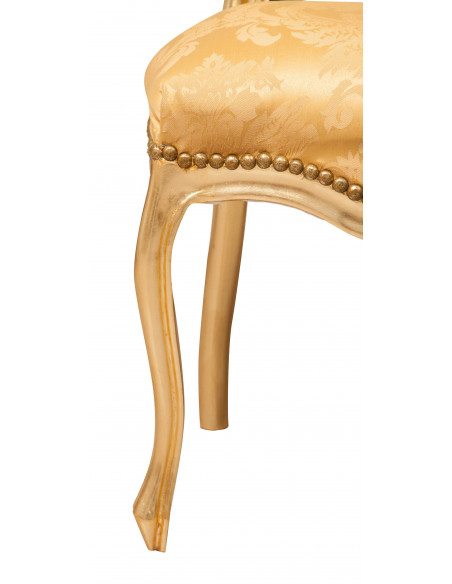 Sedia poltroncina stile francese Luigi XVI in legno massello di faggio L42XPR45XH90 cm
