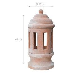 Lanterna in terracotta toscana L30XPR30XH64 CM 2