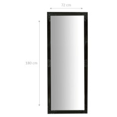 Specchiera da appendere verticale/orizzontale 72x3x180 cm finitura nero lucido 2