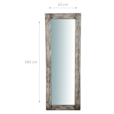 Specchio da parete in legno massello L65XPR3XH180 cm 2
