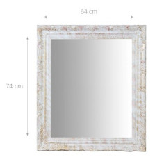 Vertical/horizontal pendurado espelho 64x4x74 cm antigo acabamento prata 2