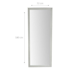 Specchiera da appendere verticale/orizzontale L72xPR3xH180 cm finitura bianca anticata 2
