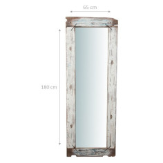 Specchio da parete in legno massello L65,5XPR3,5XH180 cm 2