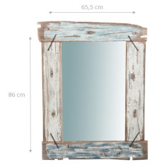 Specchio da parete in legno massello L65,5XPR3,5XH86 cm 2