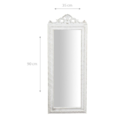 Specchiera da appendere  35x2x90 cm finitura bianco anticato 2