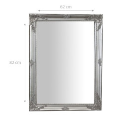 Specchiera da appendere verticale/orizzontale 62x3x82 cm finitura argento anticato 2