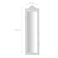 Specchiera  da terra 40x3x140 cm finitura bianco anticato 2