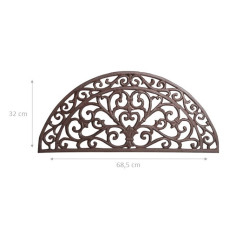 Zerbino in ghisa finitura ruggine anticata L68,5xPR32xH1,5 cm 2