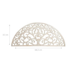 Ferro fundido com acabamento branco L68,5xPR32xH1.5 cm 2