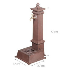 Fonte de ferro fundido com acabamento ferrugem antigo C37xDP30xA77 cm 2