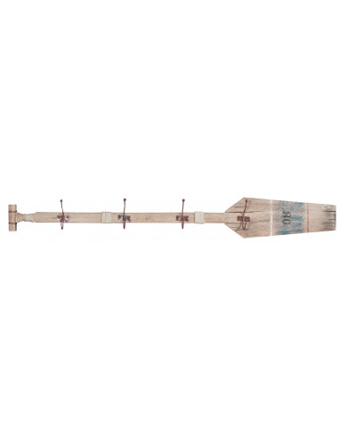 Attaccapanni da parete a forma di remo in legno massello L116,5XPR6,5XH15 cm