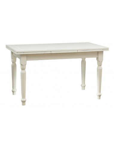 Tavolo allungabile Shabby in legno finitura bianca. By Biscottini