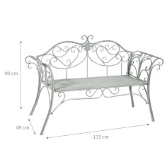 DIVANETTO IN FERRO BATTUTO  L133XPR47XH90 CM 2