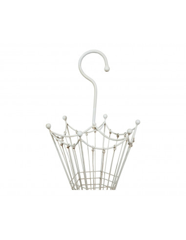 Portaombrelli in ferro battuto finitura bianca anticata:foto particolare con manico - Biscottini.it Portaombrelli in ferro battuto finitura bianca anticata:foto particolare con manico - Biscottini.it