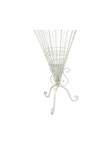 Porta-guarda-chuva em ferro forjado com acabamento branco antigo: foto detalhada da base - Biscottini.it Porta-guarda-chuva em ferro forjado com acabamento branco antigo: foto detalhada da base - Biscottini.it