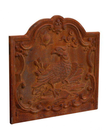 Plaque de cheminée naturelle rouillée L102xPR2xH75 cm  Plaque de cheminée naturelle rouillée L102xPR2xH75 cm