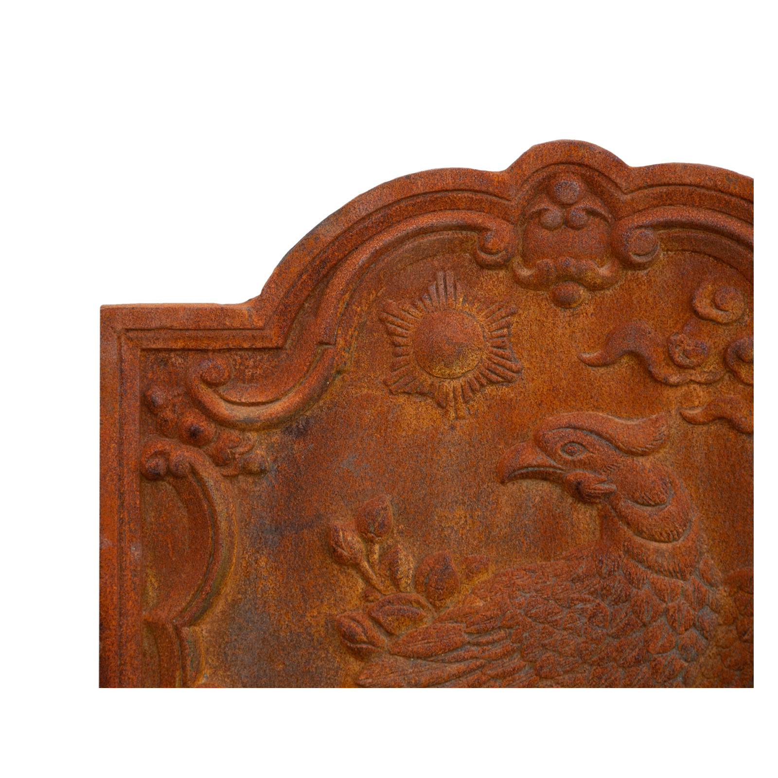 Fireback em ferro fundido W102xDP2xH75 cm ferrugem natural Fireback em ferro fundido W102xDP2xH75 cm ferrugem natural