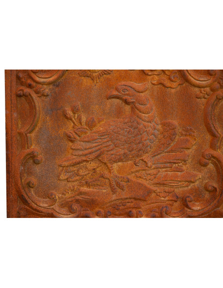 Cast iron made natural rust finish  W102xDP2xH75 cm sized fireback Cast iron made natural rust finish  W102xDP2xH75 cm sized fireback