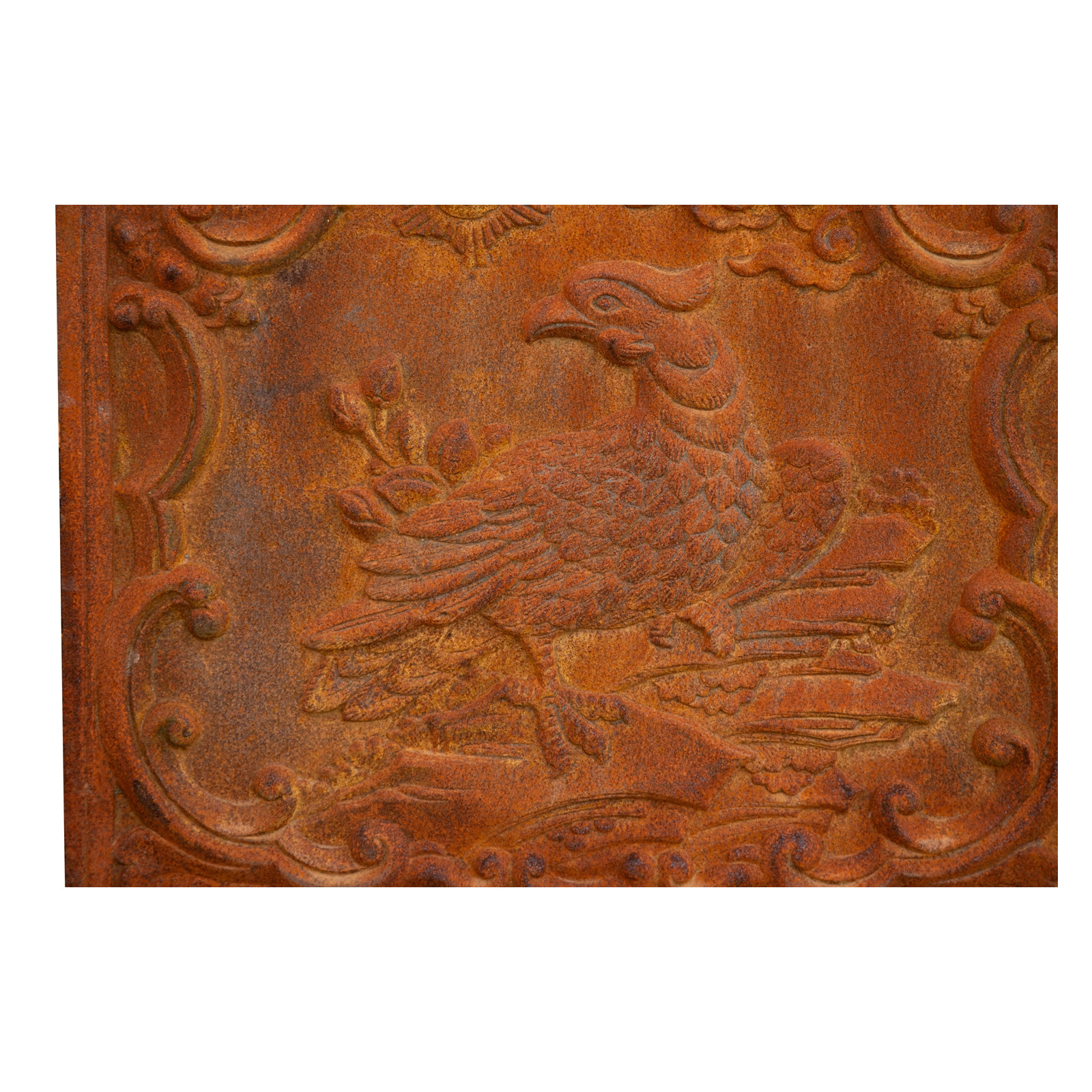 Fireback em ferro fundido W102xDP2xH75 cm ferrugem natural Fireback em ferro fundido W102xDP2xH75 cm ferrugem natural