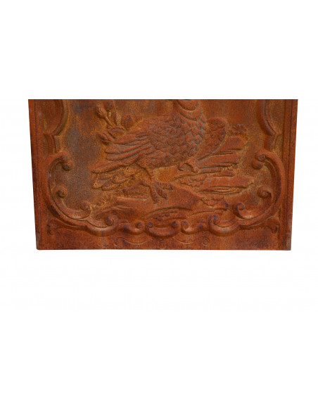 Plaque de cheminée naturelle rouillée L102xPR2xH75 cm  Plaque de cheminée naturelle rouillée L102xPR2xH75 cm