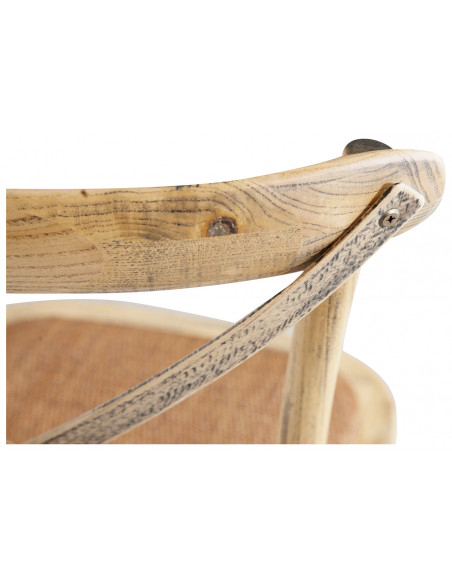 Cadeira Thonet em freixo maciço e assento em rattan com acabamento em carvalho 46x42x86 cm