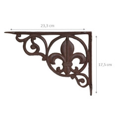 Prateleira de parede em ferro fundido: foto vista frontal - Biscottini.it 2